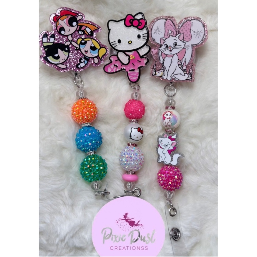 Cartoon character badge reels